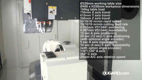 Dugard X5-320 5 Axis Vertical Machining Centre